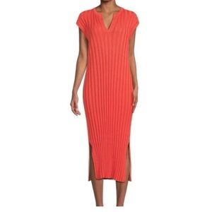Rails Vibrant Coral Midi Dress        Size Medium